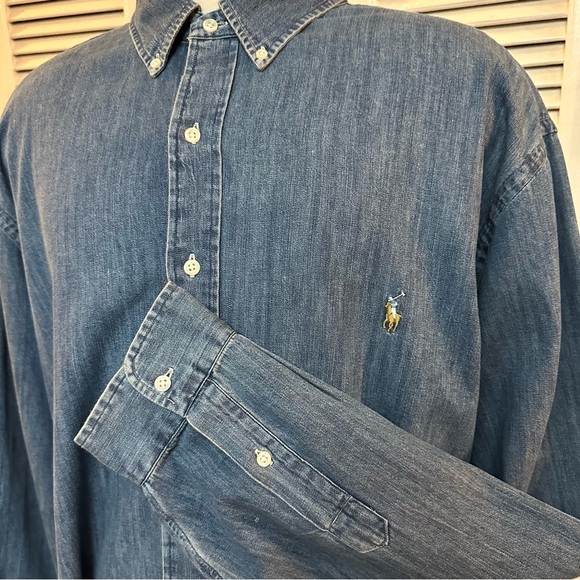 RALPH LAUREN  Size 3XL TALL  Denim Long Sleeve - Picture 2 of 7